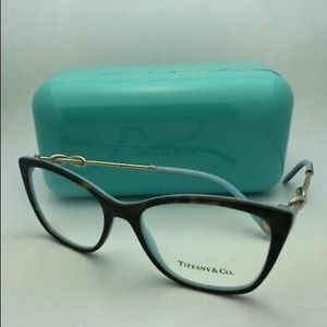 NWT Tiffany & Co. Eyeglasses Model: TF2160B HAVANA/BLUE w/ Clear Demo 54mm